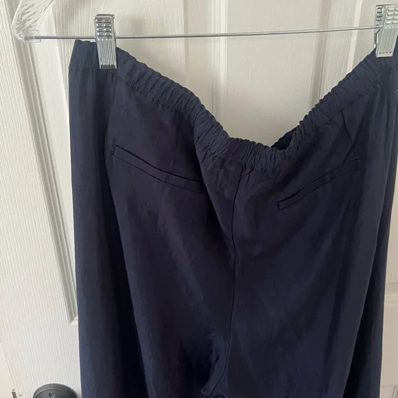 J. Crew Navy Blue Stratus Pants large petite - Picture 4 of 6